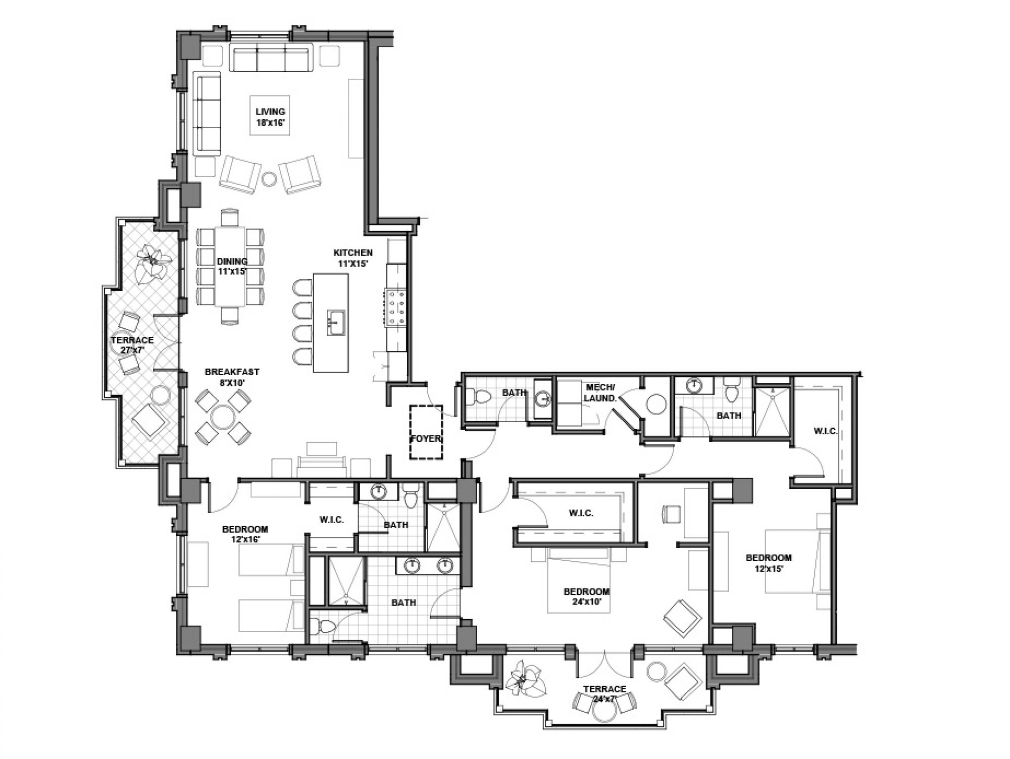 The Bienville | 2,452 sq ft | 3 bed 3.5 bath